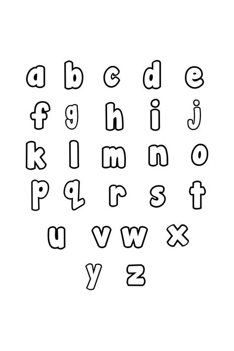 Free Printable Lowercase Letters