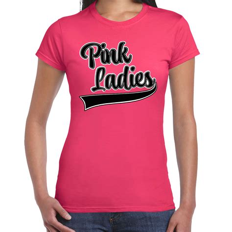 t shirt grease pink ladies roze carnaval shirt fun en feest
