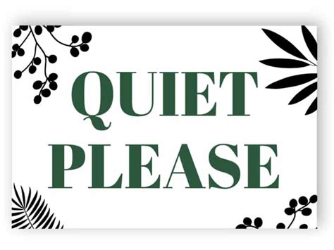 Quiet Please Sign Easily Edit And Order This Sign Online