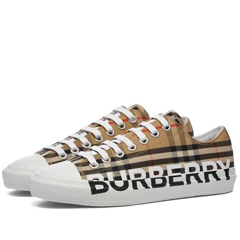 Burberry Checked Logo Sneaker Archive Beige End