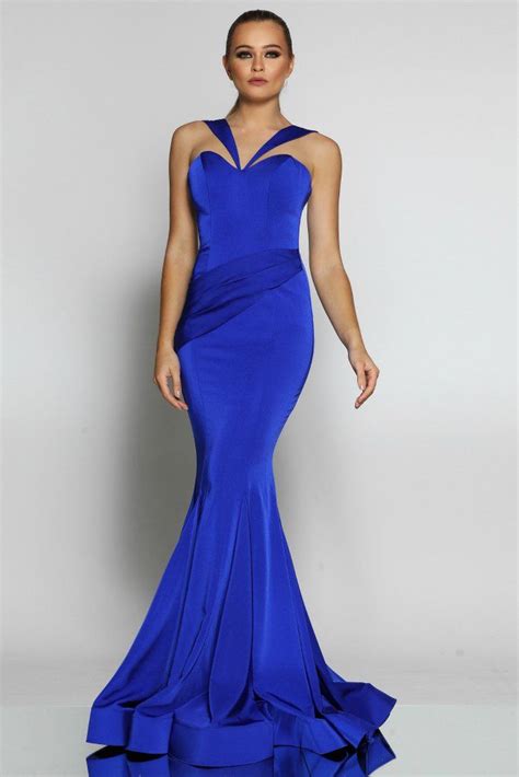 Jadore JX1049 Cobalt Blue Bustier Mermaid Formal Dress | Mermaid