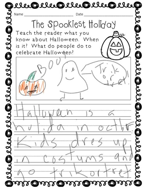 October Writing Prompts Halloween Writing Prompts Kindergarten