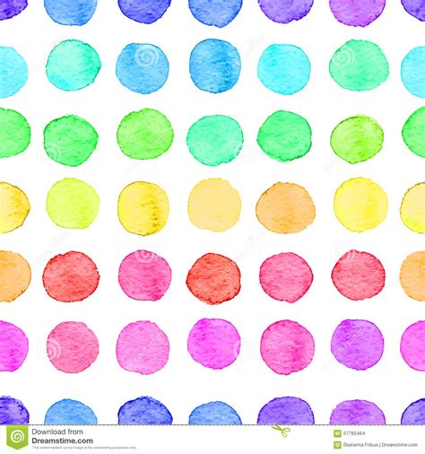 Seamless Watercolor Dots Pattern Stock Vector Illustration Of Drawing