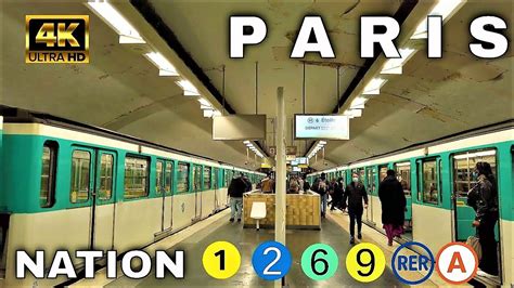 🇫🇷paris Nation Station Ratp All Metro And Rer Train 【4k】 Youtube