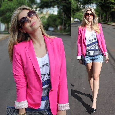 Aproveite o frete grátis pelo mercadolivre.com.br! Blazer Feminino Rosa Da Zara / Casaquinho Forrado Barato ...