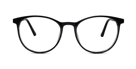 round black eyeglasses