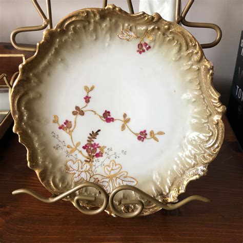 Antique Limoges Ak France Hand Painted Porcelain Plate Etsy