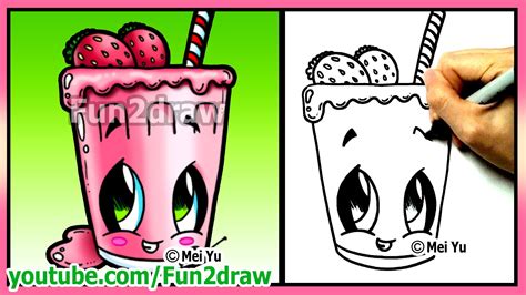 how to draw easy things fruit smoothie funny extra drawing fun2dra fun2draw easy