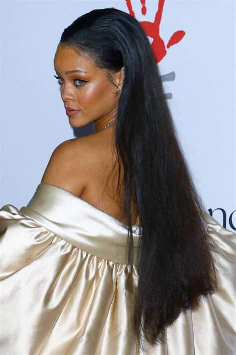Rihanna Straight Dark Brown Hairstyle Steal Her Style