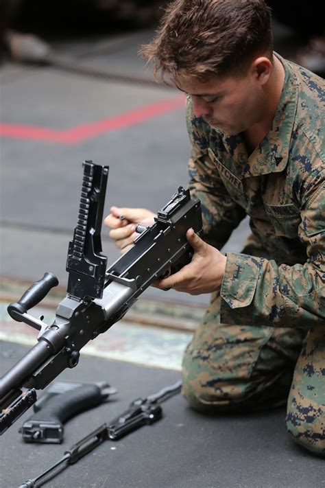 Dvids Images Machine Gunners With 11th Meu Sharpen Skills On Uss