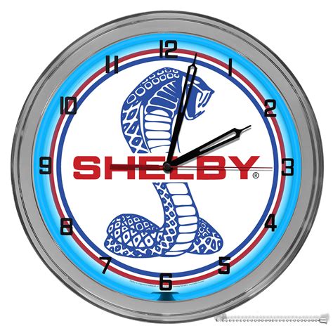 Ford Shelby Light Up 16 In Clock Caroll Shelby Garage Wall Clock Ford