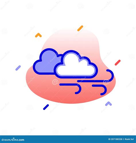 Clouds Wind Blow Weather Fully Editable Vector Icon Stock Vector Illustration Of Clouds