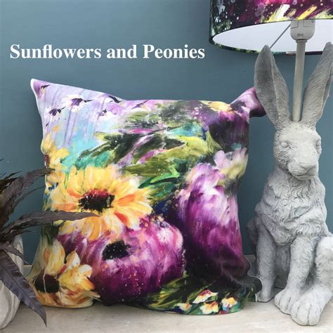 Velvet Floral Cushions By Wendy Carlton