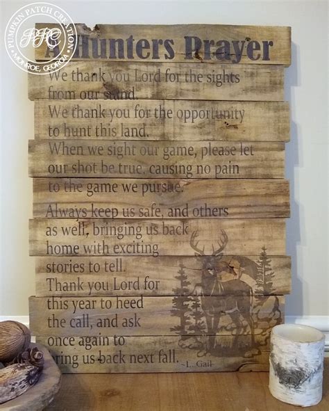 A Hunters Prayer Sign Rustic Hunting Sign Ts For Hunters Etsy