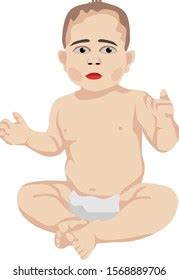 Sitting Baby People Vector Illustration Shutterstock