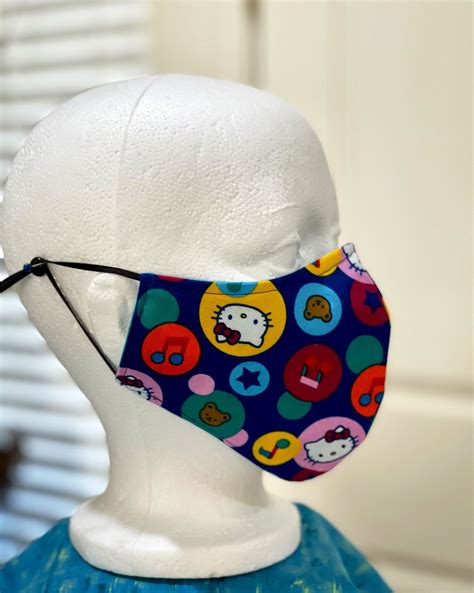 Hello Kitty Multicolor Adult Face Masks Face Covering Etsy