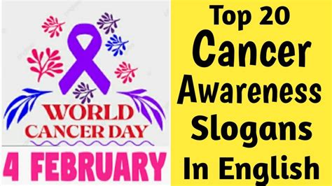 World Cancer Day Awareness Slogans In Englishcancer Day Poster With