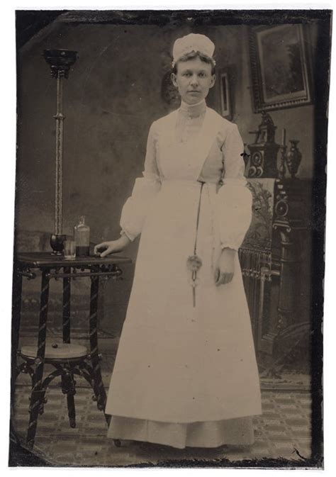 Historical Indulgences Ca 1885 Tintype Portrait Of A Nurse In