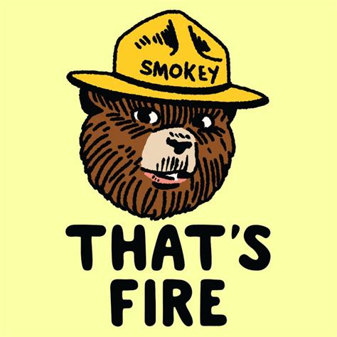 Thats Fire Smokey The Bear T Shirts Lookhuman Smokey The Bears