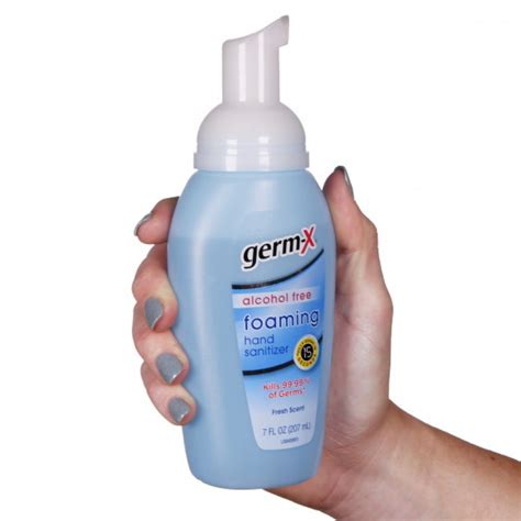 Germ X Hand Sanitizer Foaming Fresh Scent Alcohol Free 7 Oz 207 Ml