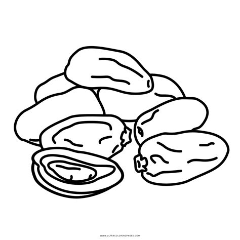 Dates Coloring Page - Ultra Coloring Pages