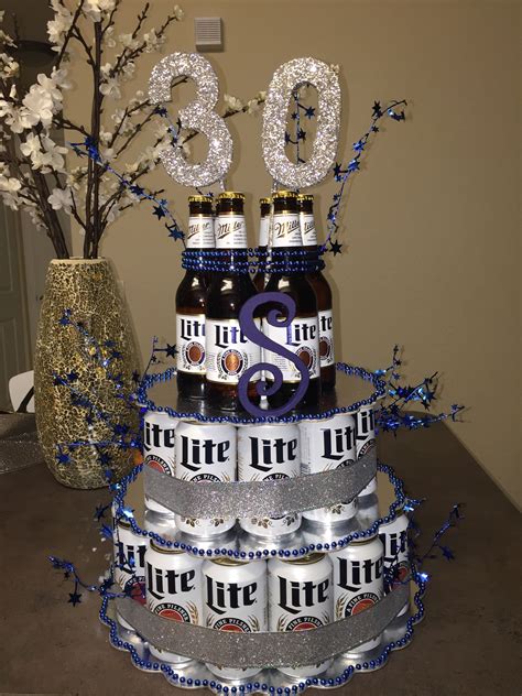 While a cowboy hat comes in handy. Beer Cake I made for boyfriends 30th birthday (With images ...