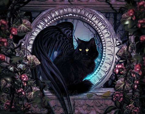 Mystic Cat By Fae Melie Melusine On Deviantart Black Cat Art Cat Art