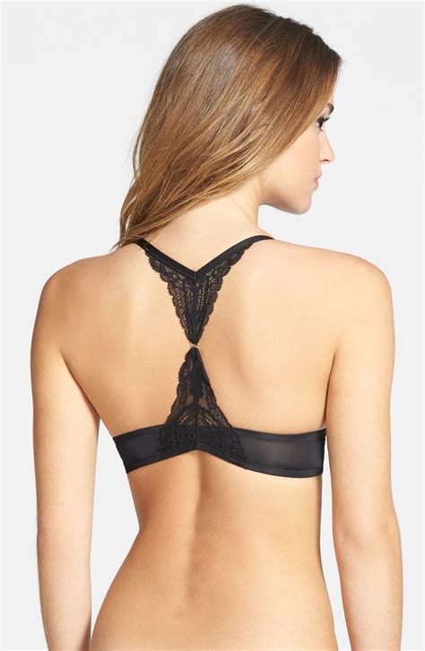 Sheer Lace Acts As The Racerback Of A Coordinated Color Padded Push Up Brafit This Style Fits