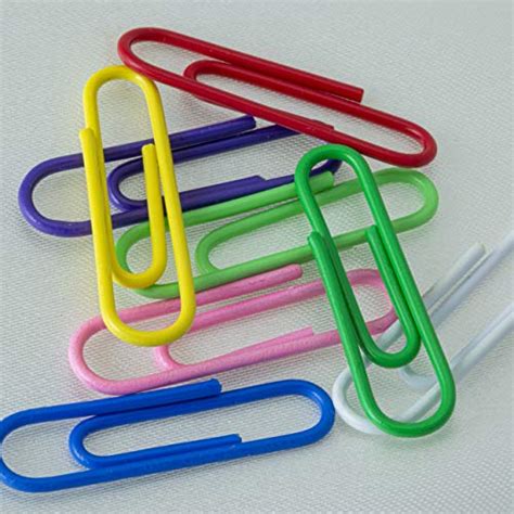 Officemate Vinyl Coated 2 Paper Clips Assorted Colors Tub Of 1000