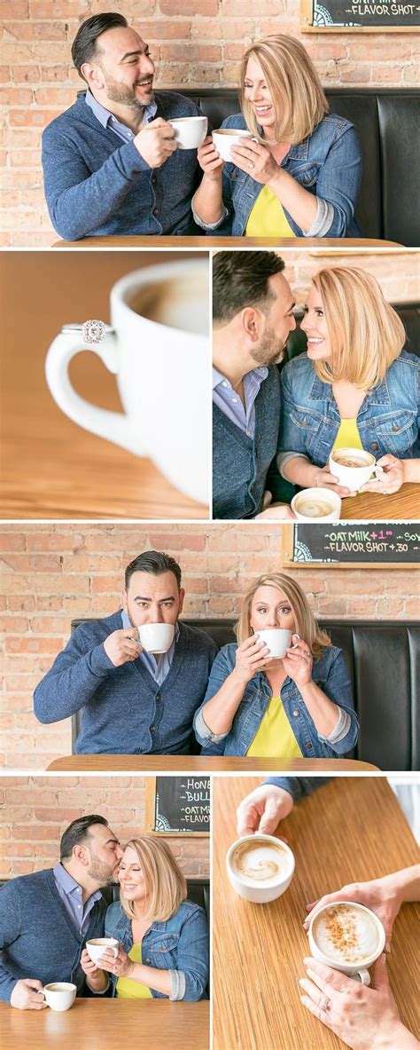 Coffee Shop Engagement Session At Indy Perk In Whiting Indiana Coffee