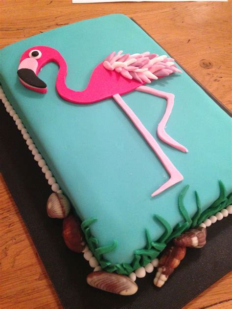 The Optional Sheet Cake If You Prefer That Over A Circular Cake Flamingo Birthday Cake