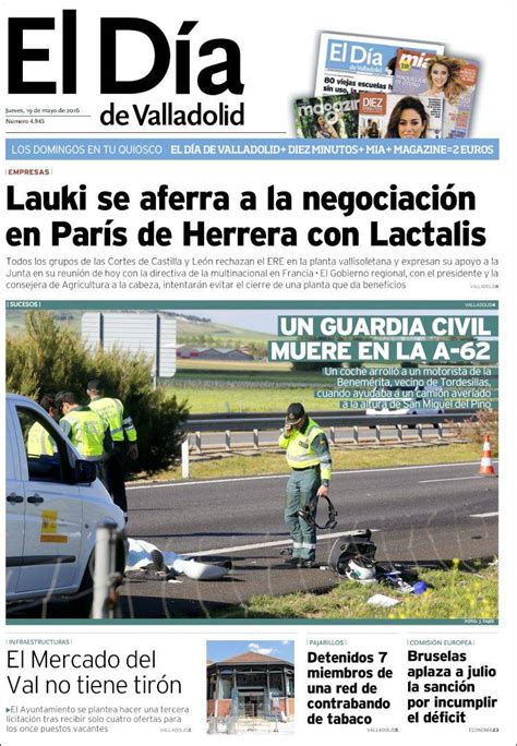 Periódico El Día De Valladolid España Periódicos De España Edición