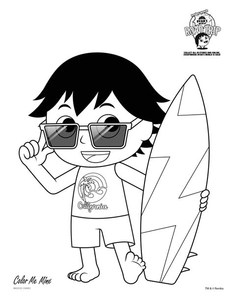 Ryan World Coloring Pages Coloring Home