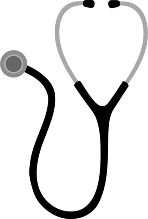 Black Medical Stethoscope Free Clip Art