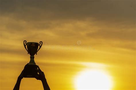 Banner Sport Silhouette Trophy Best Man Winner Award Victory Trophy For