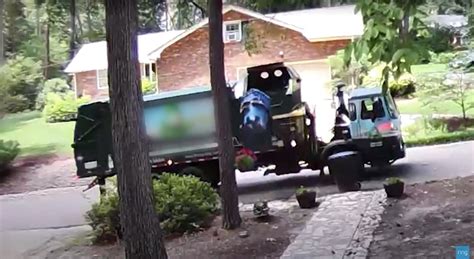 Watch A Greedy Garbage Truck Comically Swallows The Trash Along With
