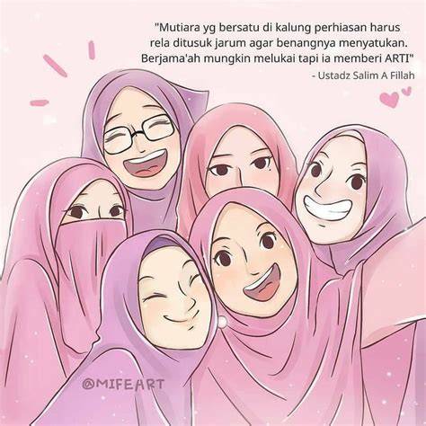 Bff Gambar Kartun Muslimah 4 Sahabat Cantik 30 Gambar Kartun