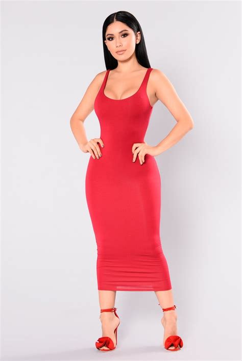 Your Needs Met Dress Red Fashion Nova Dress Red Dress Basic Midi Dress