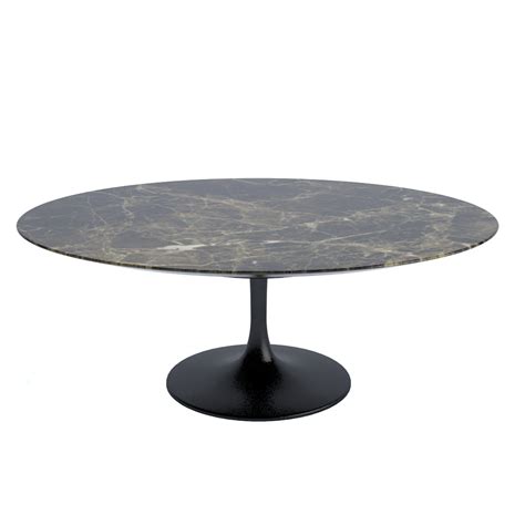 A nameplate with the knollstudio logo and the signature of eero saarinen is also located on the underside of the top or on the top. Knoll Saarinen Tulip Oval Coffee Table, Buy Online Today ...