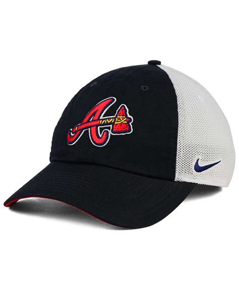 Nike Atlanta Braves Dri Fit Mesh Swoosh Adjustable Cap Macys