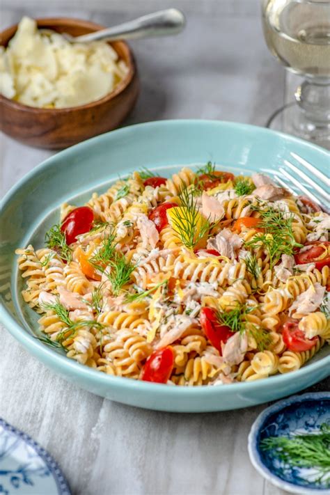 ¾ cup white wine (dry). Chickpea Pasta with Salmon in Light Lemon Cream Sauce ...
