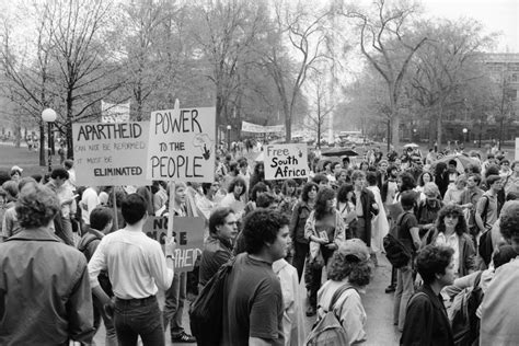 Students Protest Against Apartheid April 1985 Ann