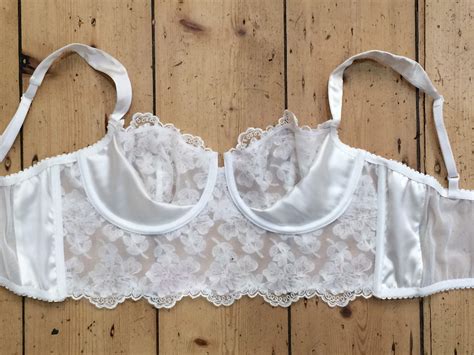Bridal Lace Bra In White French Calais Lace Longline Etsy