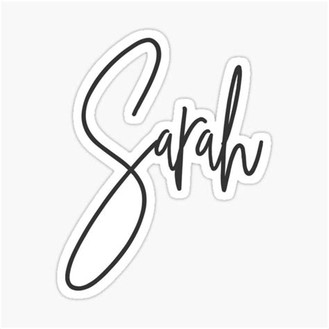 Sarah Name Handwriting Sticker For Sale By Lucabeardesigns Redbubble