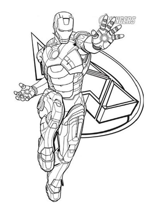 Iron Man Coloring Page For Kindergarten Subeloa11