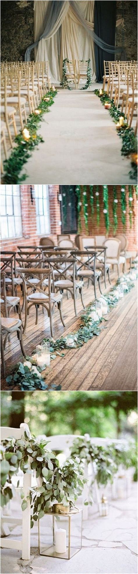 Elegant Wedding Aisle Decoration Ideas With Garlands Garland Wedding