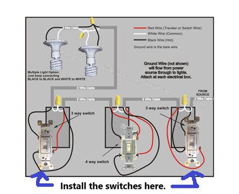 Kasa 3 Way Switch Wiring Diagram 3 Way Switch Wiring Diagram And Schematic