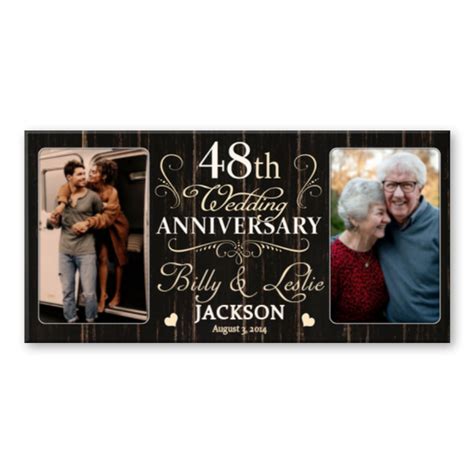 48 Year Anniversary Custom Canvas Print 48th Wedding Anniversary T