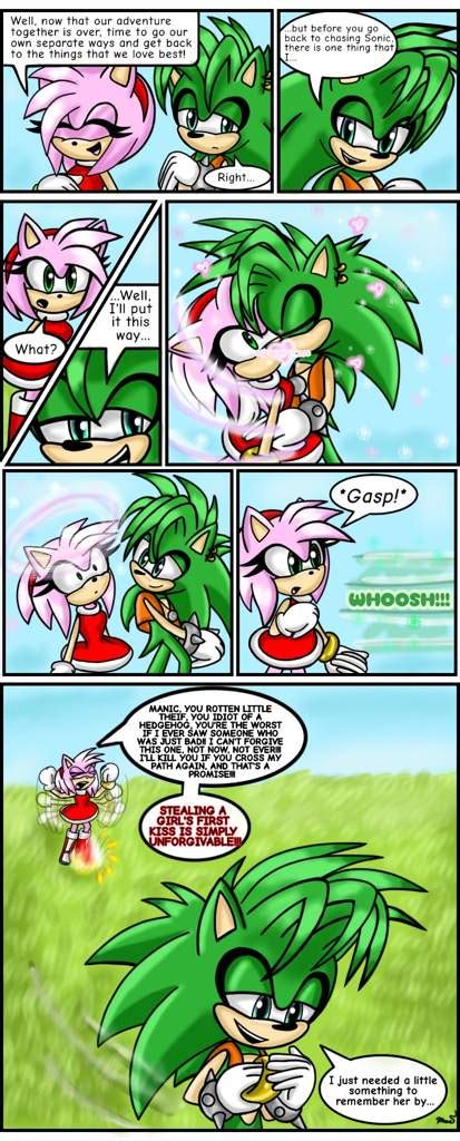 The Hedgehog Amy And Sonic Kiss