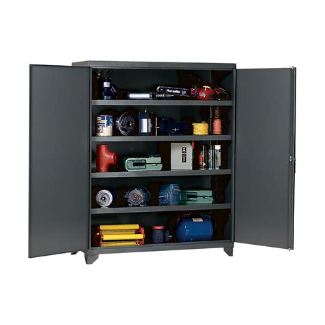 For greater transparency of stored items, doors. Edsal Extra Heavy-Duty Storage Cabinet — 60in.W x 24in.D x ...